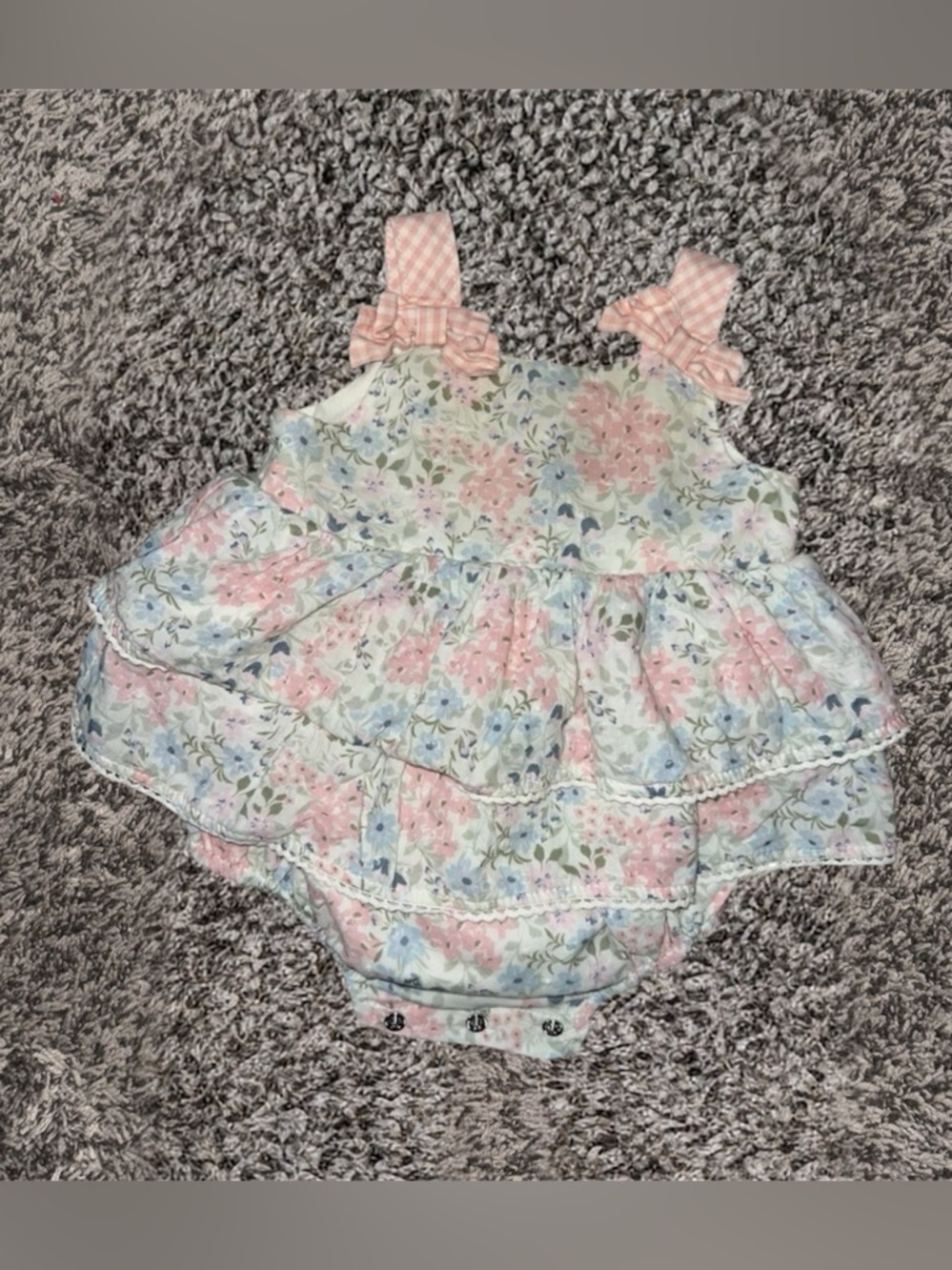 Floral Ruffled Baby Romper